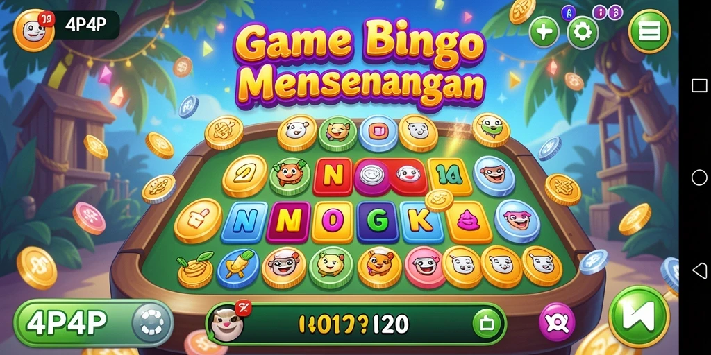 Tampilan gameplay seru di 4P4P dengan berbagai variasi Bingo.