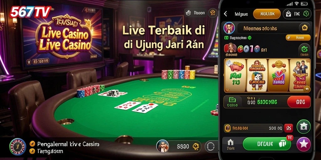 Tampilan gameplay Live Casino yang seru dan interaktif di 567TV.