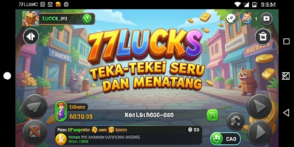 Screenshot gameplay game Puzzle 77LUCKS yang menarik.