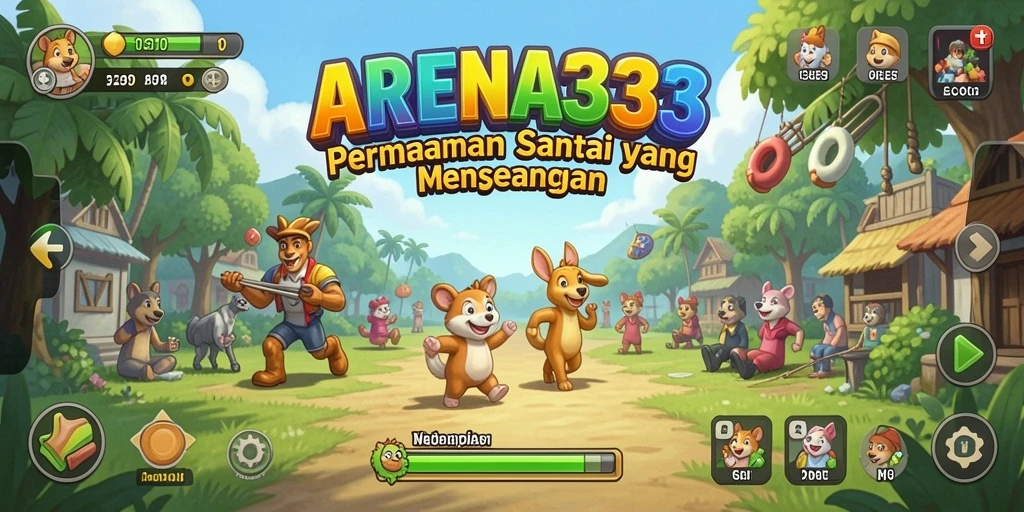 Tampilan gameplay ARENA333 yang menarik dan penuh warna.