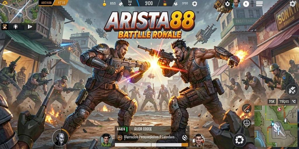 Gameplay seru ARISTA88 dalam pertarungan Battle Royale.