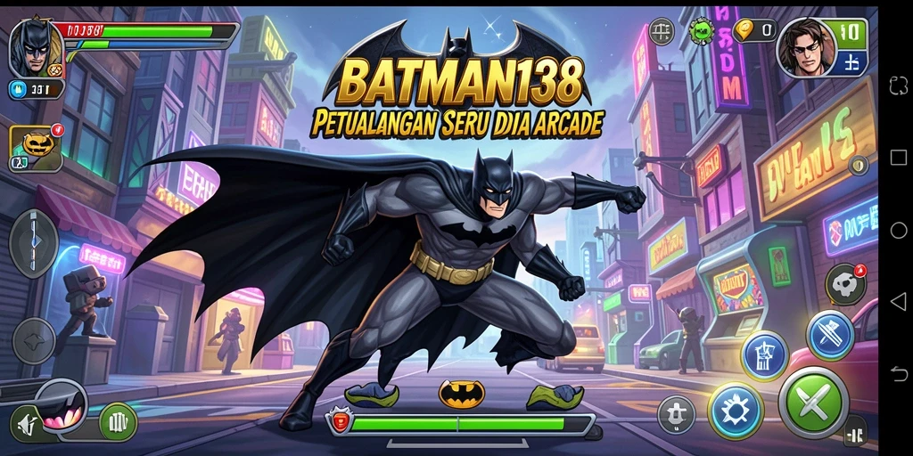 Tampilan dinamis dari permainan Arcade BATMAN138.