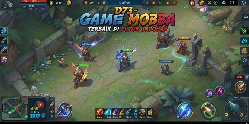 Gameplay epik D73 dengan pertarungan tim yang seru.