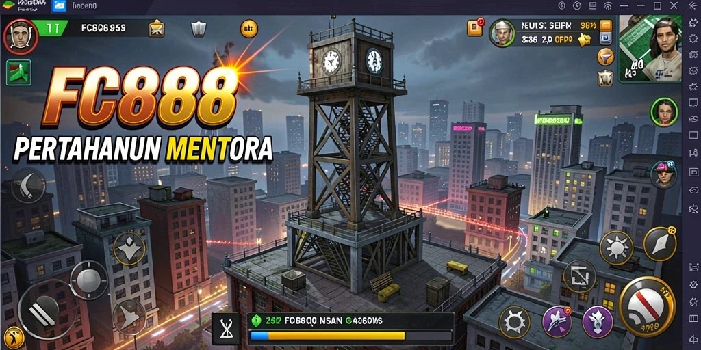 Tampilan gameplay FC888 yang seru dan menegangkan dalam Tower Defense.