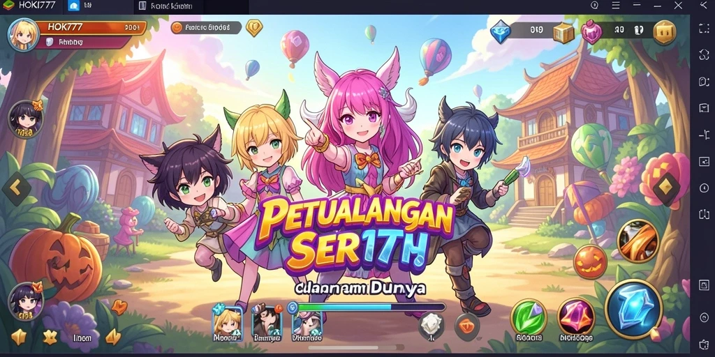 Tampilan menarik dari gameplay HOKI777 yang penuh aksi Anime.