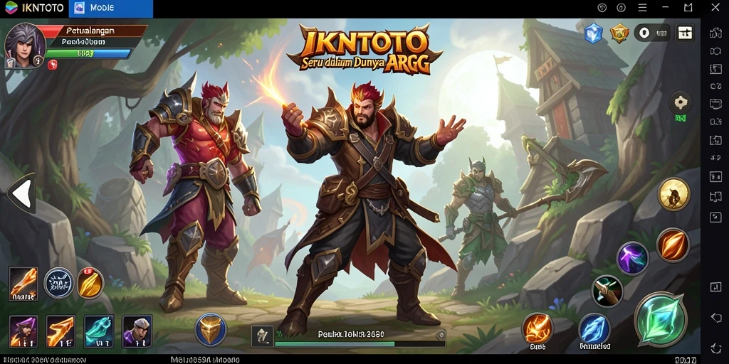 Screenshot utama IKNTOTO menampilkan aksi pertarungan yang intens dalam dunia ARPG.