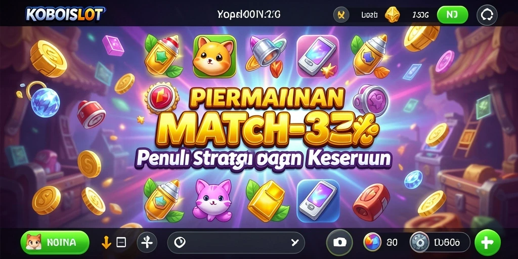 Tampilan gameplay seru dari KOBOISLOT yang penuh warna.