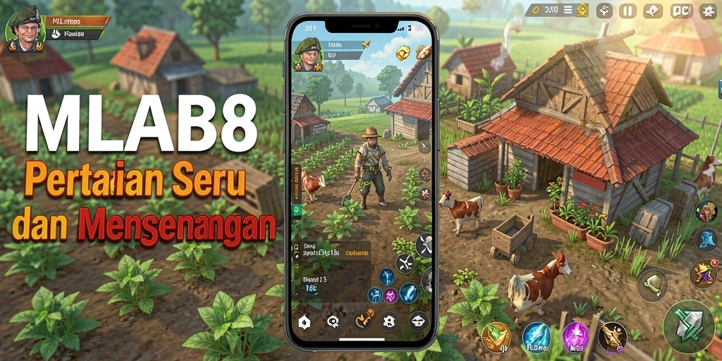 Gameplay seru MLBB8 dengan pertanian yang interaktif.