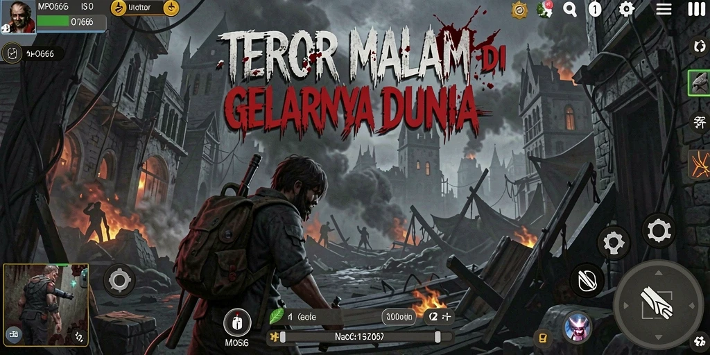 Screenshot gameplay MPO666 menampilkan kegelapan dan ketegangan yang mendalam.