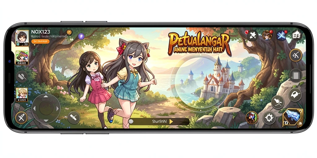 Tangkapan layar NOX123 menunjukkan aksi pertarungan yang mendebarkan di dunia Anime.