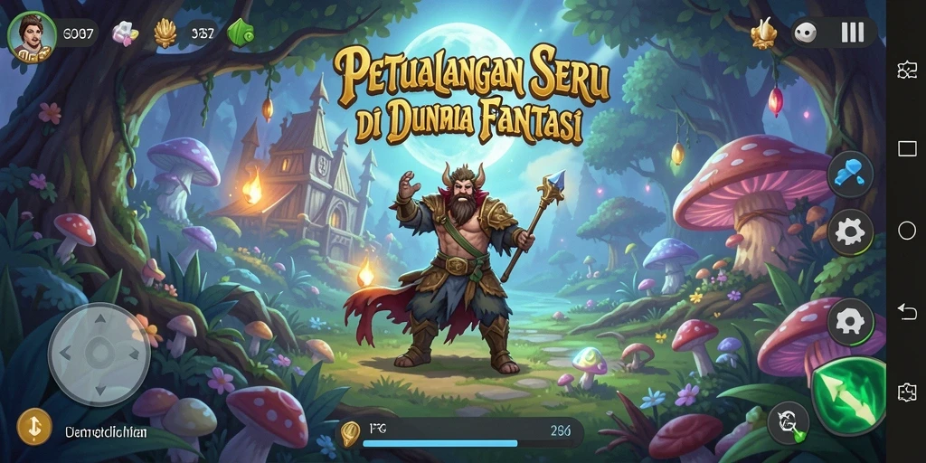 Tangkapan layar PRG007 menampilkan aksi pertempuran intens di dunia fantasi.