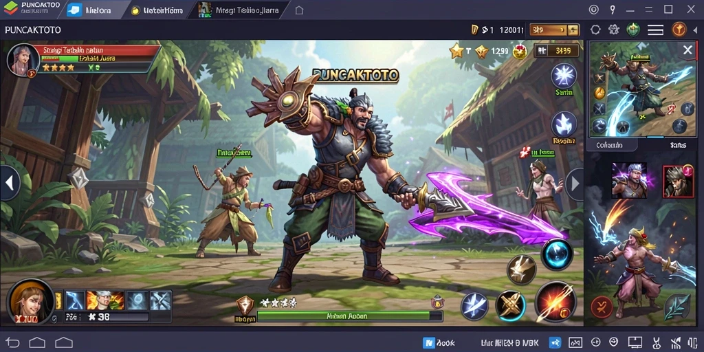 Tampilan gameplay PUNCAKTOTO yang penuh aksi dan strategi.