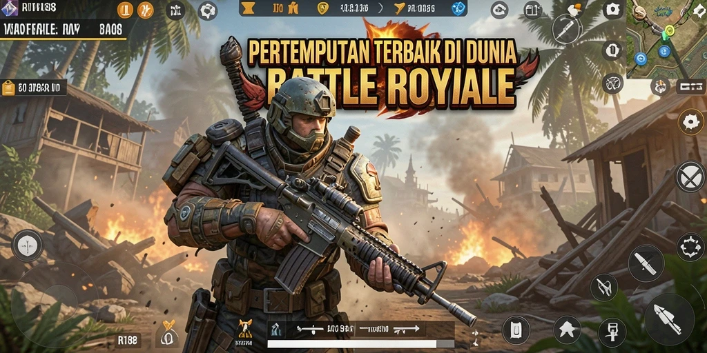 Tampilan menegangkan dalam gameplay RI188 Battle Royale.