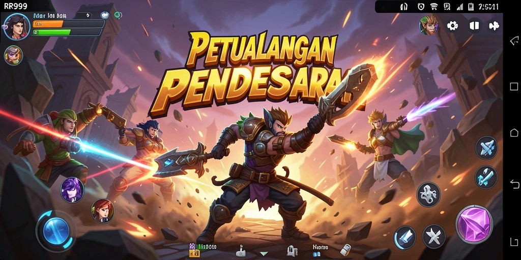 Tangkapan layar utama menampilkan aksi seru di game RR999.