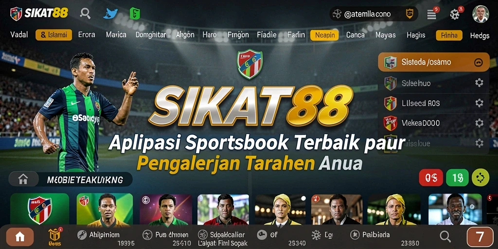 Gameplay menarik dari aplikasi SIKAT88 menampilkan taruhan olahraga.
