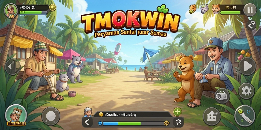 Screenshot utama TMOKWIN dengan gameplay yang menarik dan santai.