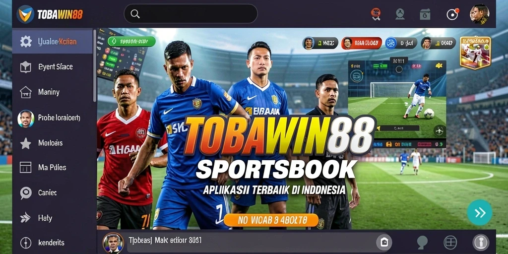 Screenshot utama TOBAWIN88 menampilkan antarmuka intuitif taruhan olahraga.