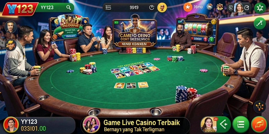 Tampilan gameplay langsung dari YY123 yang menarik dan interaktif.
